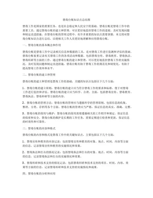 禁毒台账知识点总结图