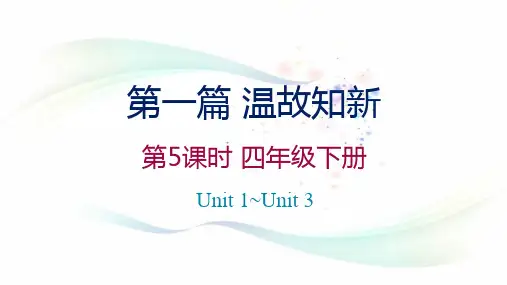 复习课件 四年级下册 Unit 1_Unit 3 人教(PEP)(共21张PPT)
