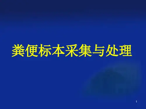 粪便标本的采集与处理PPT课件