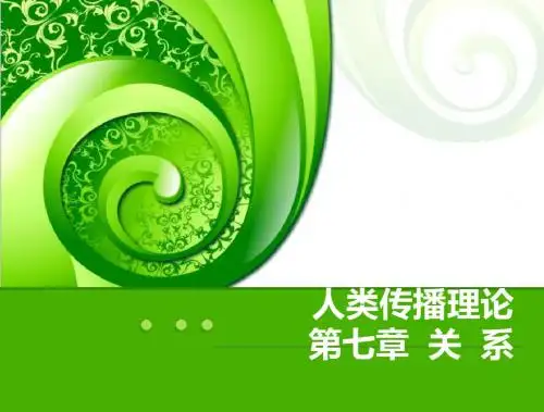 人类传播理论第七章--陈簌雪