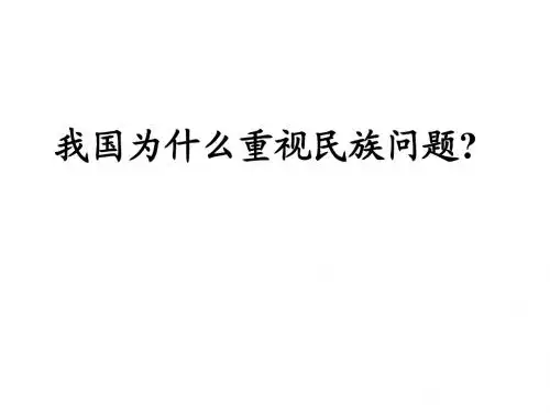 我国处理民族问题的原则