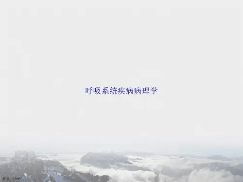 呼吸系统疾病病理学讲课文档