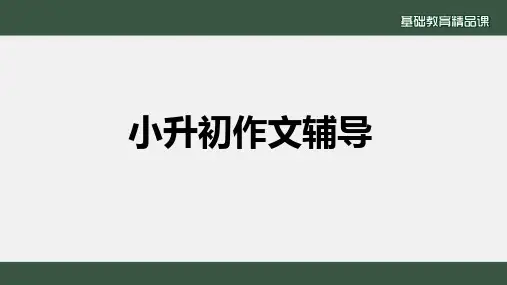 小升初作文辅导ppt