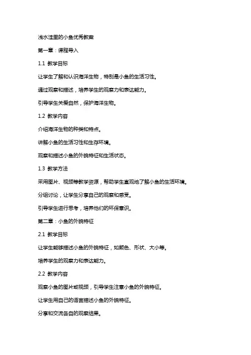 浅水洼里的小鱼教案
