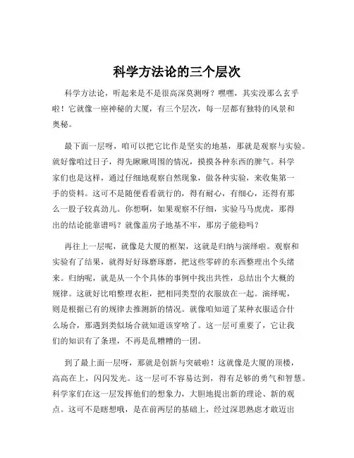 科学方法论的三个层次