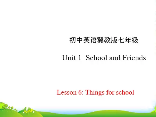 冀教七年级英语上Unit1Lesson6《ThingsforSchool》(19)