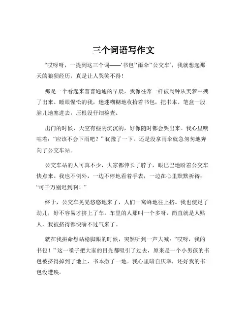 三个词语写作文