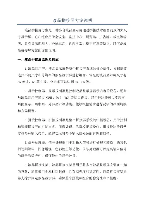 液晶拼接屏方案说明
