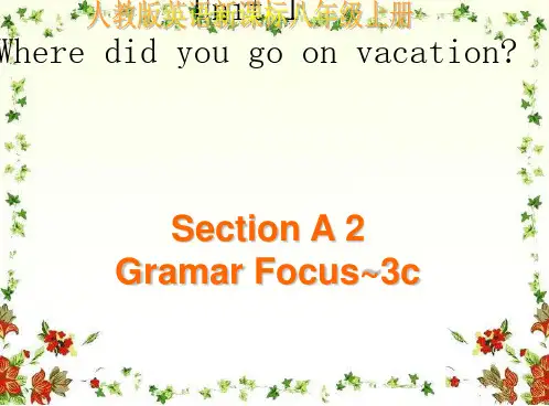 人教英语八年级上册 Unit1Section AGramar Focus~3c(共16张PPT)