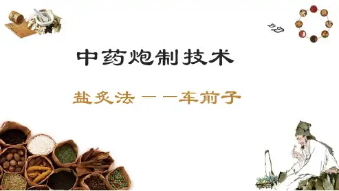 炙法—盐炙法(中药炮制技术课件)