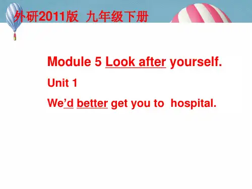 Module 5 Unit 1课件2021-2022学年外研版英语九年级下册