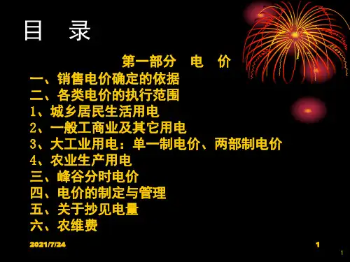 电费电价基本知识讲解PPT课件