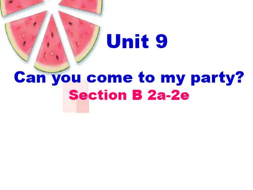 人教版八年级上册Unit 9Section B 2a-2e 课件