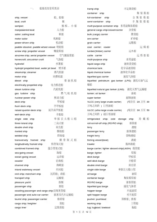 船舶常用英语(一)讲解