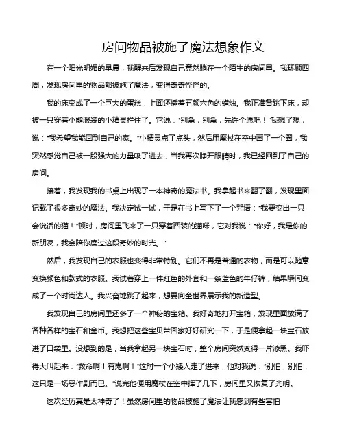 房间物品被施了魔法想象作文
