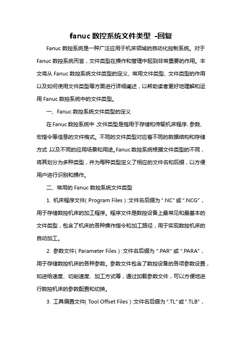 fanuc数控系统文件类型 -回复