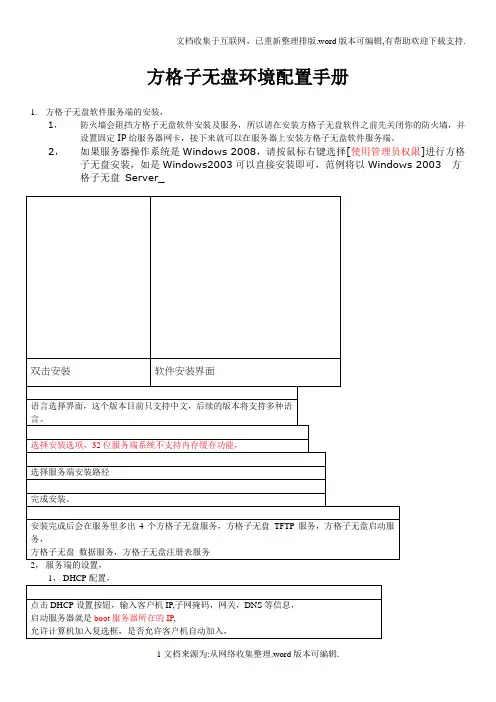 方格子无盘安装教程
