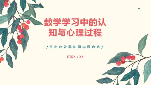 数学学习中的认知与心理过程