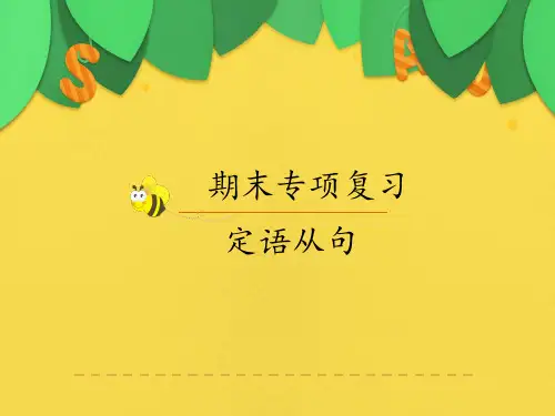 人教版九年级英语中考定语从句复习课件(共36页)