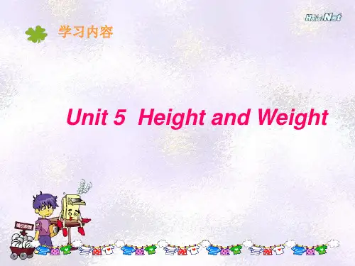 北师大版小学英语六上Unit 5  Height and Weight