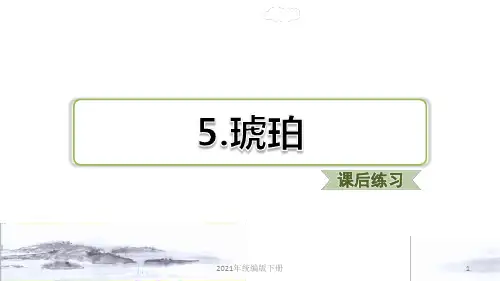 人教部编语文四年级下册第2单元习题(课后练习)PPT课件