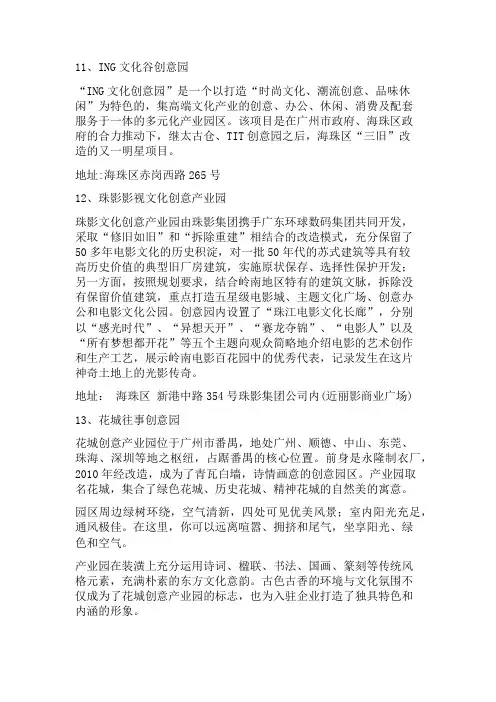 创意园区介绍