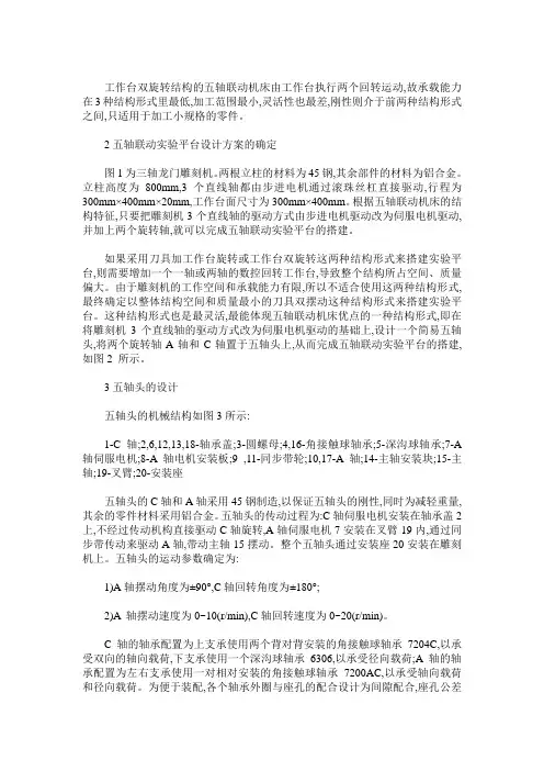 用于五轴联动数控系统研发的实验平台设计与实现
