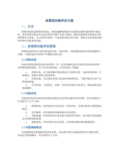 政策类风险评估方案