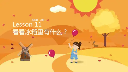 五年级上册英语课件-Lesson 11 看看冰箱里有什么？ 科普版(共18张PPT)
