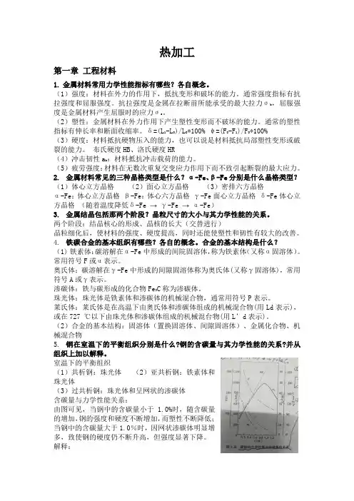 热加工复习资料