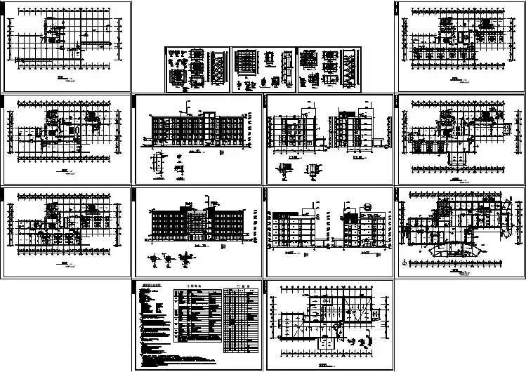 医院设计_某五层医院建筑施工CAD图纸