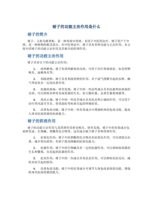 褚子的功能主治作用是什么