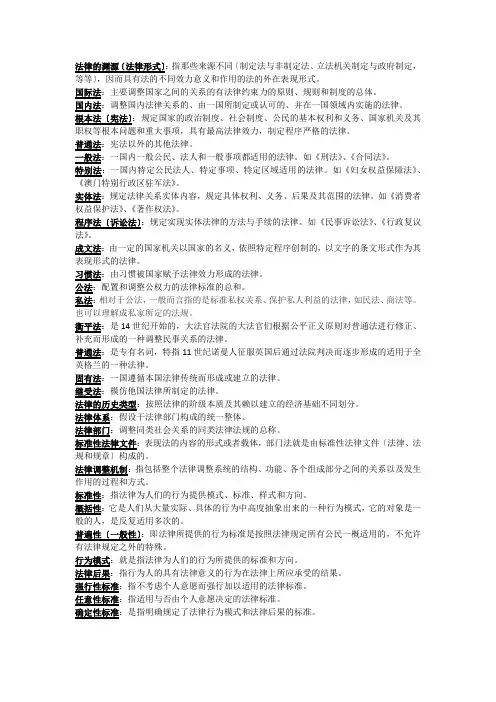 法律名词解释整理