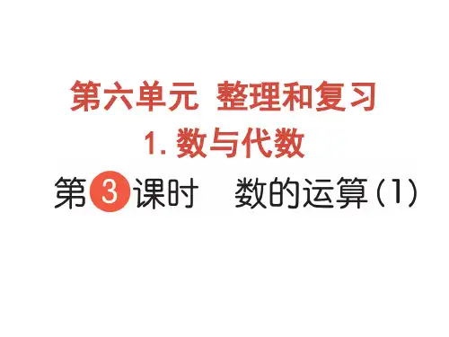 六年级下册数学作业课件-第六单元 1.数与代数 第3课时 数的运算(1) 人教版