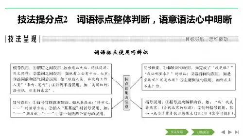 2019高考语文浙江专用二轮培优课件：专题一+语言文字运用+技法提分点2