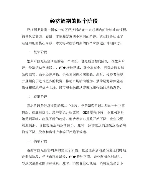经济周期的四个阶段