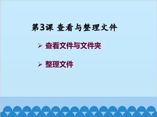 第3课 查看与整理文件(教学课件)