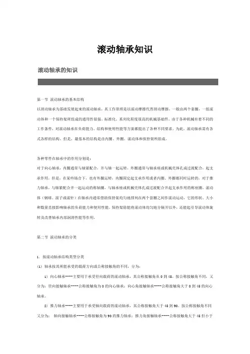 滚动轴承知识