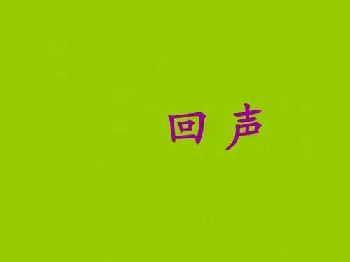 《回声》课件2