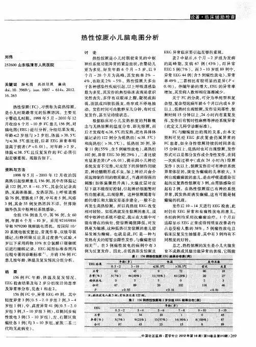 热性惊厥小儿脑电图分析