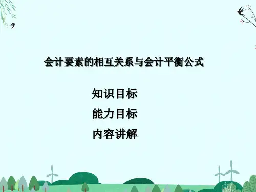 会计要素的相互关系与会计平衡公式内容讲解课件