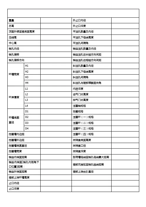 活塞测量记录表