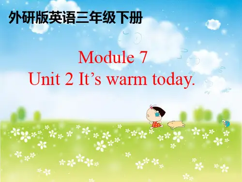 三年级英语下册课件-Module 7 Unit 2 It's warm today80-外研版（三起）