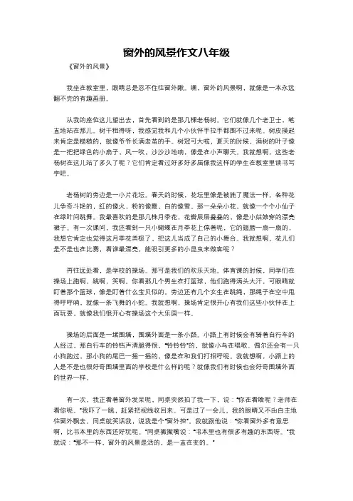 窗外的风景作文八年级