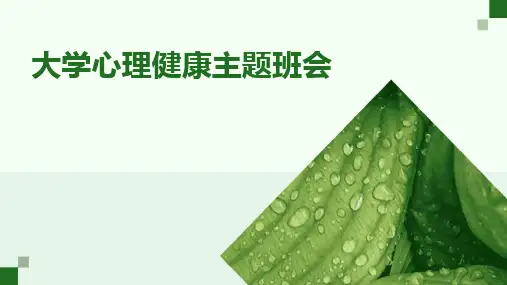 2024大学心理健康主题班会模板