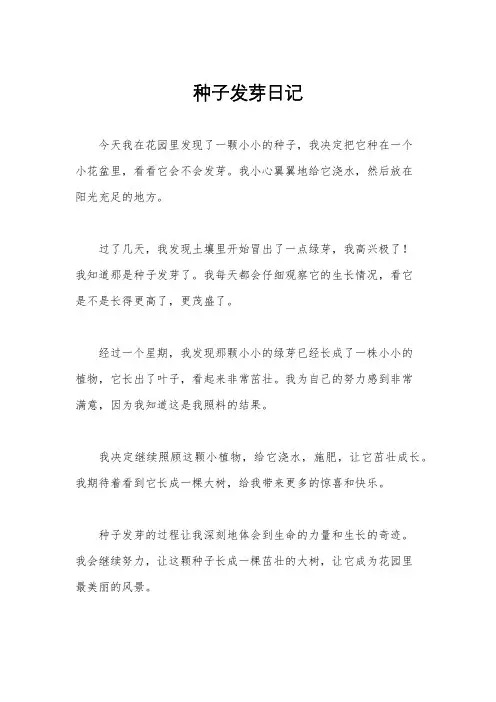 种子发芽日记