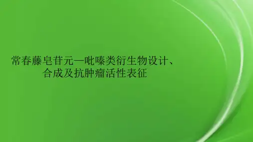 常春藤皂苷元—吡嗪类衍生物设计、合成及抗肿瘤活性表征