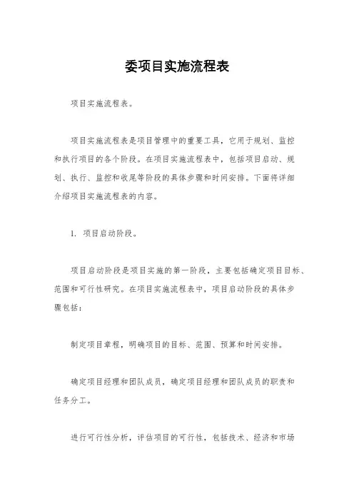 委项目实施流程表