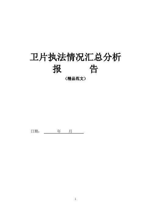卫片执法情况汇总分析报告【表格模板】