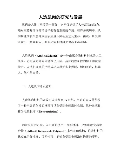 人造肌肉的研究与发展